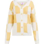 MO Cardigan sable / jaune