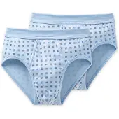 Schiesser Slip bleu / bleu clair / noir