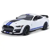 Maisto Ford Mustang Shelby Gt 500 Blanche Et Bleu 1/18 -