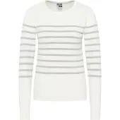 Dreimaster Maritim Pull-over gris / blanc