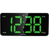 Technoline WT 486 - Réveil radio avec affichage digital en couleur, radio-réveil avec mémorisation des émissions, alarmes programmables