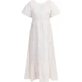 Mymo Robe orange fluo / rose / rouge vif / blanc