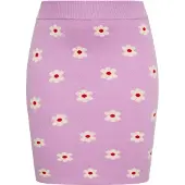 Mymo Jupe beige / violet / rouge sang