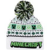 Minecraft Bonnet Gaming de - Ski Pom - pour Unisexe - noir/vert/blanc - Taille Standard