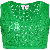 Mymo Tops en tricot vert gazon