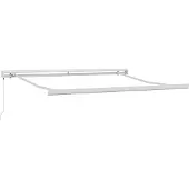 vidaXL Store coulissant vert et blanc 350 x 250 cm