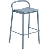 Muuto Linear Steel Counter Bar Stool Pale Blue | 75 cm