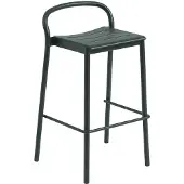 Muuto Linear Steel Counter Bar Stool Dark Green | 75 cm