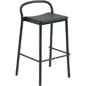 Muuto Linear Steel Counter Bar Stool Antracite Black | 75 cm