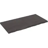 vidaXL Dessus de table marron foncé bois chêne massif traité