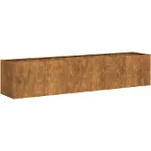 vidaXL Jardinière rouillé 360x80x40 cm acier inoxydable