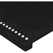 vidaXL Tête de lit noir 90x5x78/88 cm Tissu