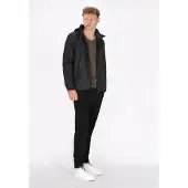 MO Veste mi-saison gris / noir chiné