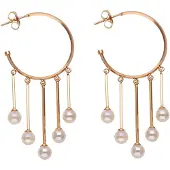 Gaya Boucles d'oreilles or rose / blanc perle