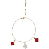 NAEMI Bracelet or / rouge / blanc
