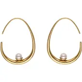 NAEMI Boucles d'oreilles or / blanc perle
