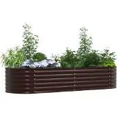 vidaXL Lit surélevé Marron 240 x 80 x 44 cm Acier