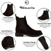 Tamaris Chelsea Boots brun foncé