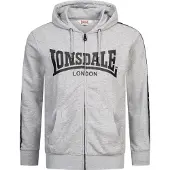 Lonsdale Veste de survêtement 'BIGTON' gris / noir