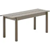 Muuto Linear Steel Bench Taupe | 110 x 34 cm