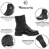 Tamaris Bottines à lacets noir
