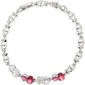 NAEMI Bracelet rouge / argent
