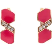 Gaya Boucles d'oreilles or rose / rouge