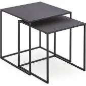 Ebuy24 Karin table basse tables gigognes 2 x noires.