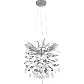 Globo Lampe suspendue Queena gris argenté Ø 40cm