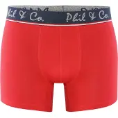 Phil&Co. Boxers 'Retro' bleu foncé / rouge vif