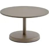 Muuto Linear Steel Table basse Taupe | Ø 70cm - H 40cm