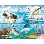 Larsen Puzzle Animaux - Animaux polaires, 75 pièces.