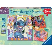 Ravensburger Legpuzzel Stitch, 3x49pcs.