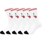 Unabux Chaussettes 'Touchdown' rouge / noir / blanc