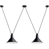 Lampe Gras Suspension , Noir, Salon / séjour, Métal