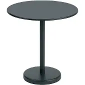 Muuto Linear Steel Café Table Anthracite Black | Ø 70cm - H 73cm