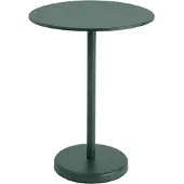 Muuto Linear Steel Café Table Dark Green | Ø 70cm - H 95cm