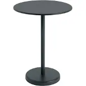 Muuto Linear Steel Café Table Anthracite Black | Ø 70cm - H 95cm
