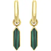 Breil Boucles d'oreilles or / vert