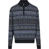 Fynch&Hatton Pull-over bleu marine / saphir / gris