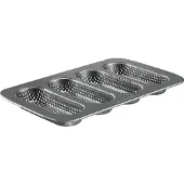 Westmark Moule à 4 baguettes Mini, 35.6x21.5cm, Moule à gâteau, Gris