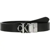 Calvin Klein Ceinture 'Adjustable Reversible Monogram Buckle' noir