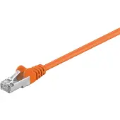 Goobay 93444 CAT 5e Câble patch, SF/UTP, orange, 0.5 m - CCA mélange de cuivre
