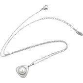 NAEMI Chaîne argent / blanc perle