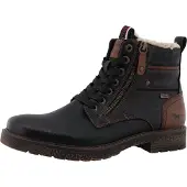 Mustang Bottines à lacets brun foncé / noir