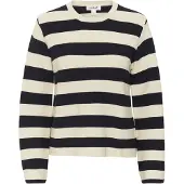 Soaked in luxury Pull-over 'Lidya' crème / bleu marine