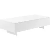 En.casa Table basse Lärketorp, 115 x 55 x 31 cm. Table d'appoint, table d'angle, table de salon, table basse. Couleur : blanc