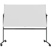 Legamaster Tableau blanc pivotant et mobile - utilisable des 2 côtés - laqué - l. 2200 x H 1200 mm - châssis gris