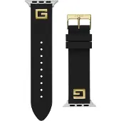 GUESS Bracelet 'APPLE BAND (42MM-44MM)' or / noir