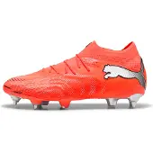 Puma Chaussure de foot 'Future 9 Ultimate' gris clair / rouge néon / noir
